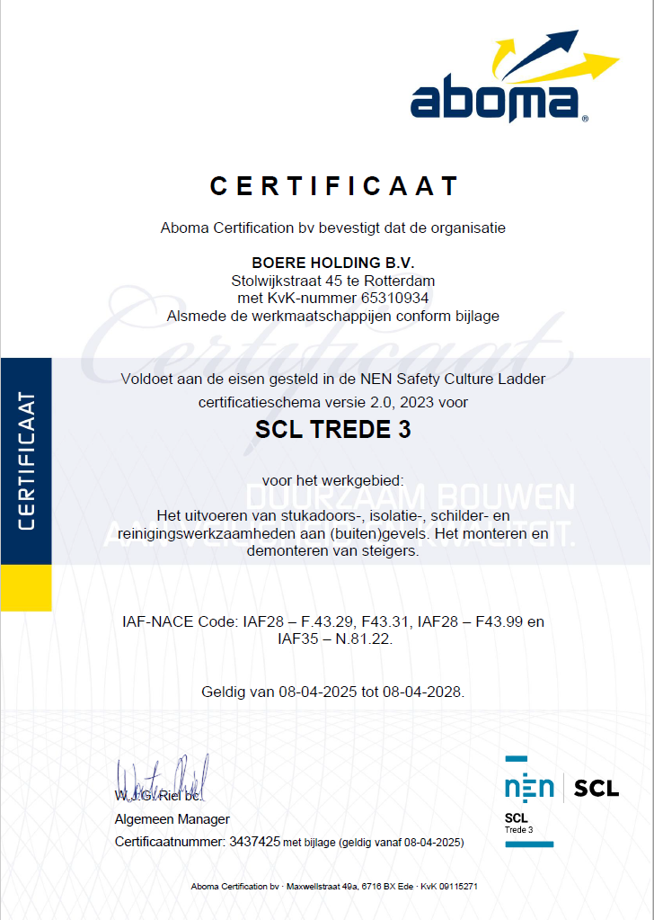 SCL trede 3 certificaat